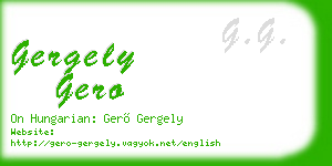 gergely gero business card